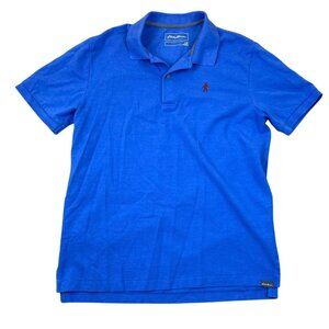 Eddie Bauer Men's Polo Shirt Medium Short Sleeve Yetti Logo Casual Pullover